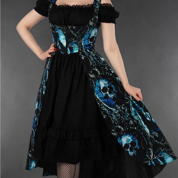 Dracula Clothing Dresses & Skirts - Black and Blue Dead Pirate Jinx Dress